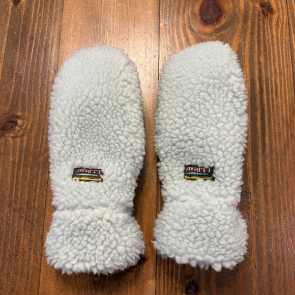 L.L. Bean Accessories - LL Bean Mountain Pile Fleece Mittens Womens Small Mint‎ Green